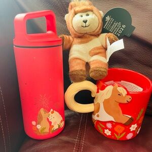 STARBUCKS “Year of the Horse” Tumbler, Mug & Bearista LE Plush Bundle NWT
